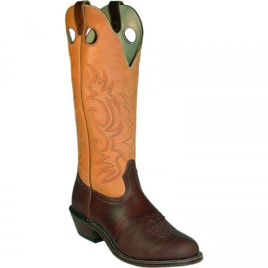 Boulet Mens Buckaroo Deerlite Butterscotch Round Toe Cowboy Boot 2042