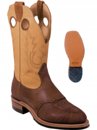 Boulet Mens Deerlite Butterscotch Round Toe Cowboy Boot 2044