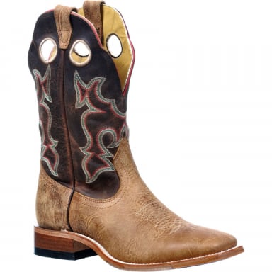 Boulet Mens 12” Mojave Caden Square Toe Black Top Cowboy Boot 2910