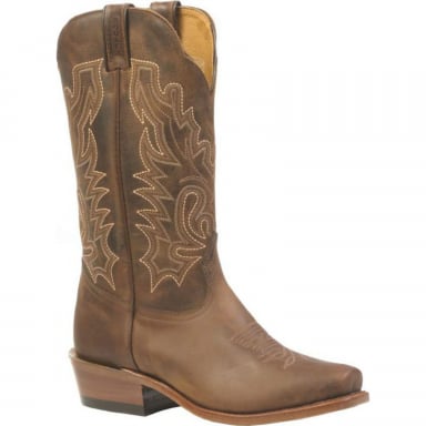 Boulet Womens Selvaggio Wood Cutter Toe Cowgirl Boot 3166