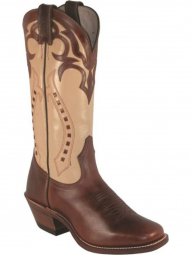 Boulet Womens Kid Dromedary Vintage Square Toe Cowgirl Boot 4123