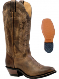 Boulet Womens Hillbilly Golden Medium Cowboy Toe Cowgirl Boot 4236