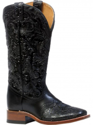 Boulet Womens Dankan Black Wide Square Toe Cowgirl Boot 4311