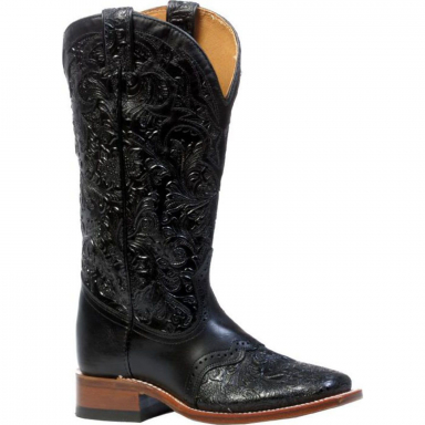 Boulet Womens Dankan Black Wide Square Toe Cowgirl Boot 4311