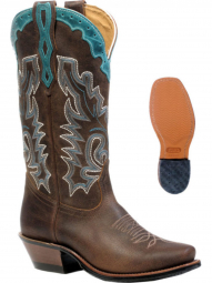 Boulet Womens West Turqueza Cutter Toe Cowgirl Boot 4361