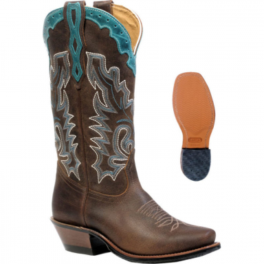 Boulet Womens West Turqueza Cutter Toe Cowgirl Boot 4361