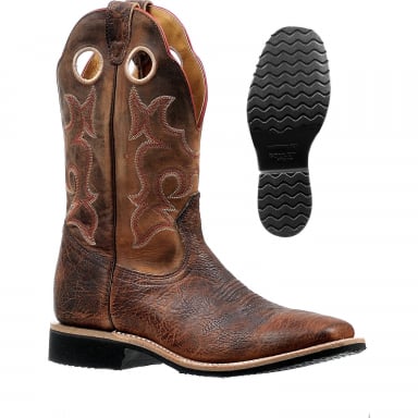 Boulet Mens 12” Bison Shrunken Bomber Cowboy Boot 6247