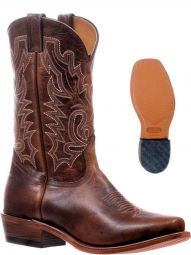 Boulet Mens Damiana Moka Cutter Toe Cowboy Boot 6286