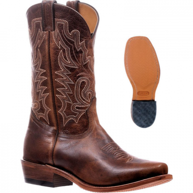 Boulet Mens Damiana Moka Cutter Toe Cowboy Boot 6286