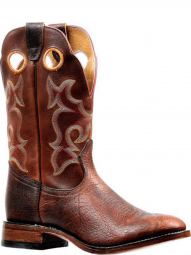 Boulet Mens Grizzly Sand Full Round Toe Cowboy Boot 6322