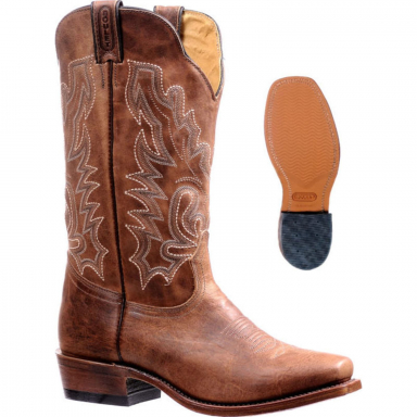 Boulet Mens Hillbilly Golden Cutter Toe Cowboy Boot 7263