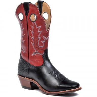 Boulet Mens 12” Roughstock Torino Black Calf Cowboy Boot 8169