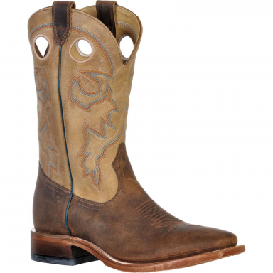 Boulet Mens Rustico Tang Wide Square Toe Cowboy Boot 9319