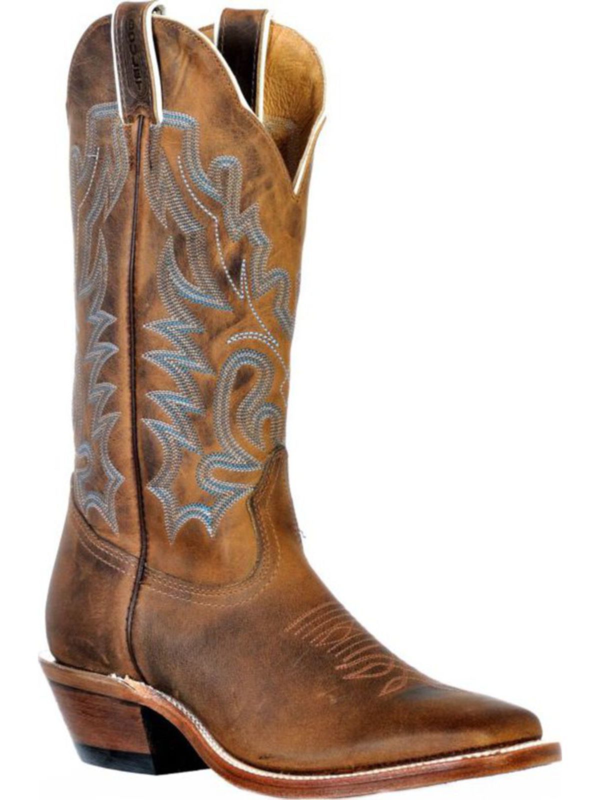 Shop Boulet Womens Hillbilly Golden Wide Square Toe Cowgirl Boot 9354 ...
