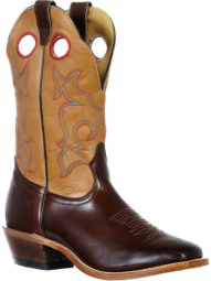 Boulet Mens Roughstock Deerlite Butterscotch Noce Taurus Counter Vintage Square Toe Cowboy Boot 9361