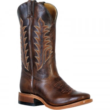 Boulet Womens Damiana Moka Vintage Square Toe Cowgirl Boot 9365