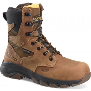 Carolina Mens 8" Lightweight Waterproof Side-Zipper Comp Toe Work Boot CA5552