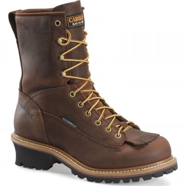 Carolina Mens Brown EH Waterproof Logger Boot CA8824