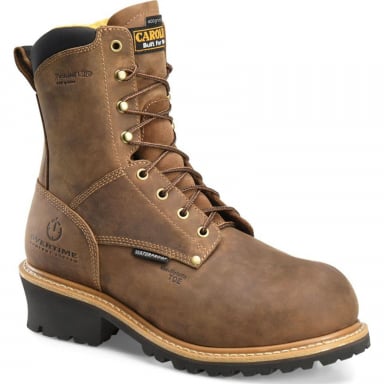 Carolina Mens 8" Waterproof Insulated Composite Toe Logger Boot CA9851