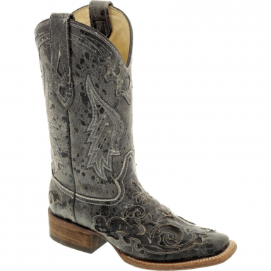 Corral Womens Fabiola Black Snake Inlay Western Boot A2402