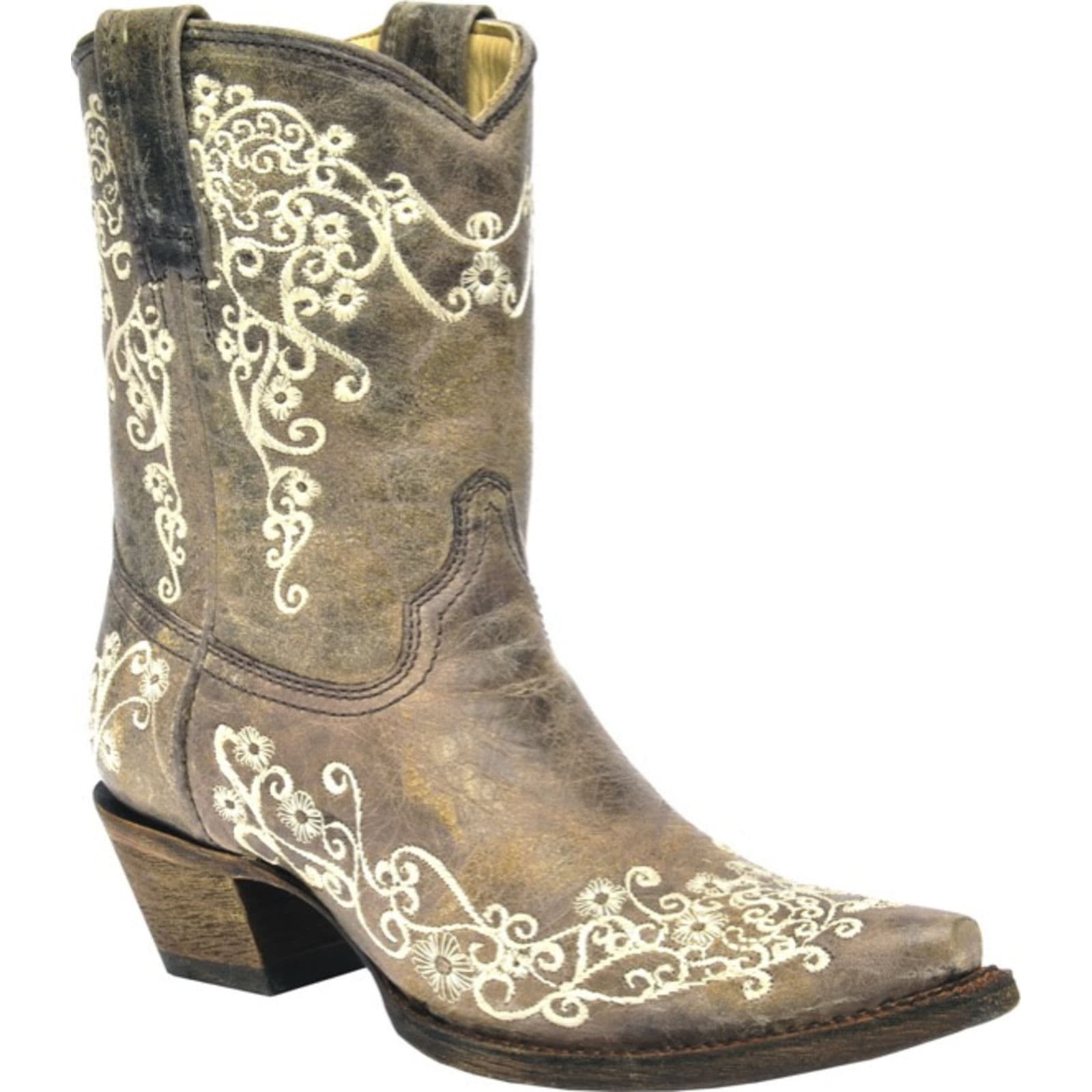 corral crater bone embroidery boot