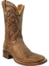 Corral Mens Golden Reiley Golden Embroidery Square Toe Comfort System Western Boot A3302