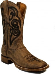 Corral Mens Travis Brown Embroidery Square Toe Comfort System Western Boot A3303