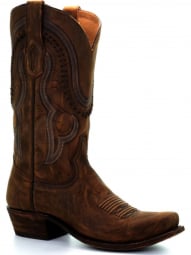 Corral Mens Jeb Gold Cowhide Narrow Square Toe Western Boot A3479