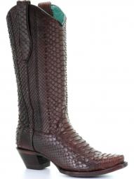 Corral Womens Brown Full Python Woven Boot A3658