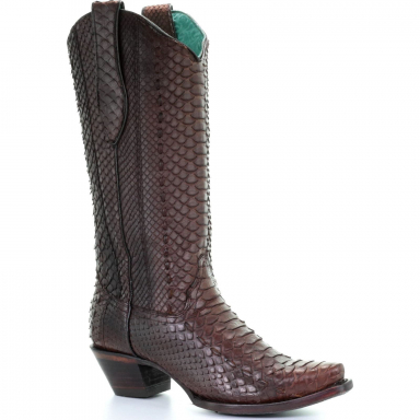 Corral Womens Brown Full Python Woven Boot A3658