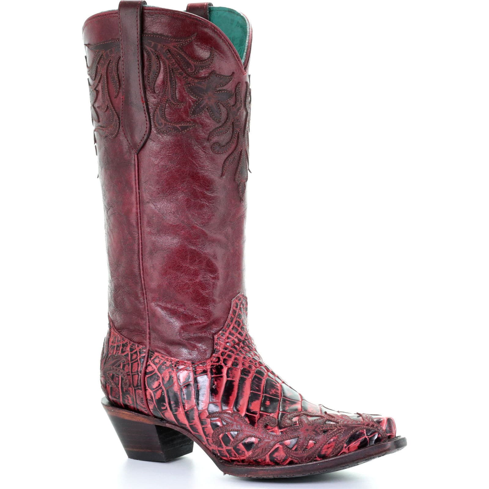 red alligator cowboy boots