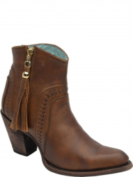 Corral Womens Cognac Ankle Western Boot C2905