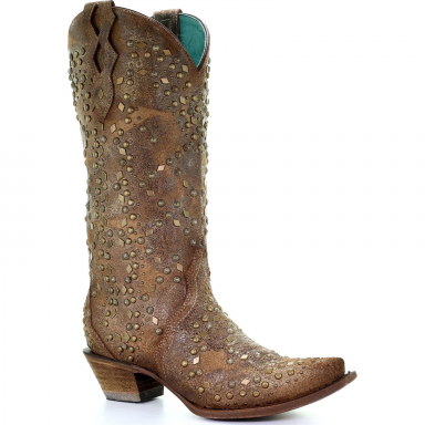 Corral Womens Sand Full Studs Boot C3439