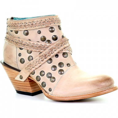 Corral Womens Sand Harness And Studs Ankle Boot Z0061