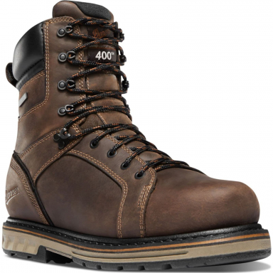 Danner Mens Steel Yard 8" Brown Insulated Steel Toe Boots 12535