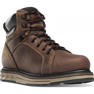 Danner Mens Steel Yard 6" Brown Steel Toe Wedge Boots 12537