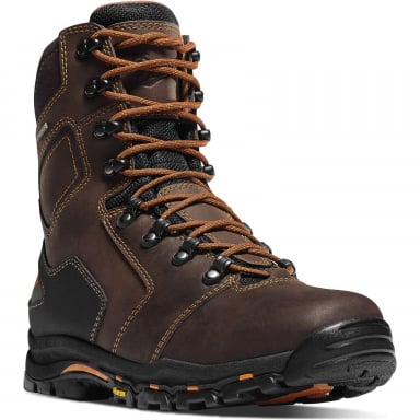 Danner Mens Vicious 8" Brown Work Boots 13866