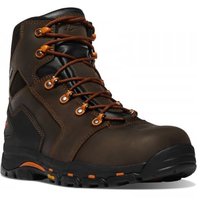 Danner Mens Vicious 6" Brown-Orange Composite Toe NMT Work Boots 13879