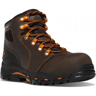 Danner Womens Vicious 4" Brown-Orange Work Boots 13883