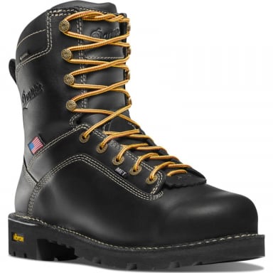 Danner Mens Quarry USA 8" Black MET/AT Boots 17310