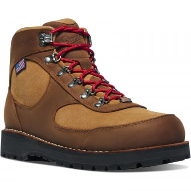 Danner Mens Cascade Crest Grizzly Brown-Rhodo Red Hiking Boot 60430