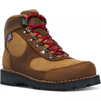 Danner Womens Cascade Crest Grizzly Brown-Rhodo Red Hiking Boots 60431