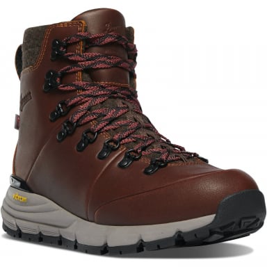 Danner Womens Arctic 600 Side-Zip Roasted Pecan-Fired Brick Insulated 200G Hiking Boots 67343