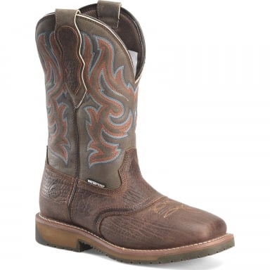 DoubleH Mens 12" Ironhide Stone Age Brown Roper DH6142