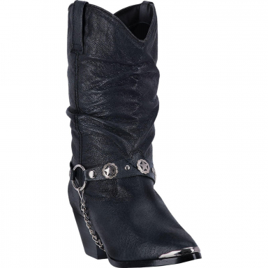 Dingo Womens Olivia Leather Boot Black DI522