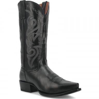 Dan Post Mens Milwaukee Leather Boot Snip Toe Black DP2140