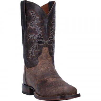 Dan Post Mens Franklin Sand-Dark Chocolate Cowboy Boot DP2815