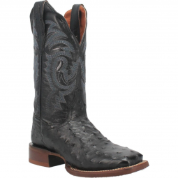 Dan Post Womens Kylo Full Quill Ostrich Boot Black DP3009