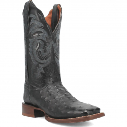 Dan Post Womens Kylo Full Quill Ostrich Boot Black DP3009