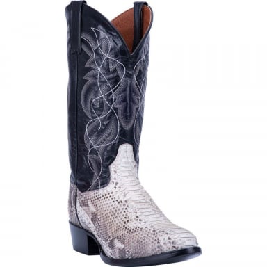 Dan Post Mens Sly Python Boot Natural-Black Cowboy Boot DP3036